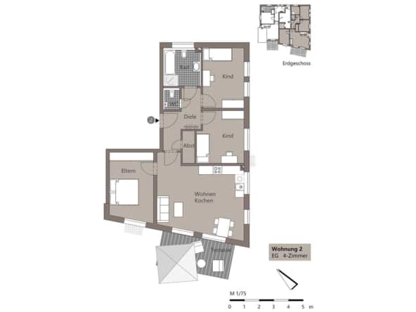 Mehrfamilienhaus in Gilching Grundriss