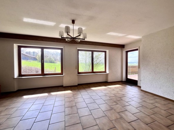 Wohnzimmer mit Weitblick Einfamilienhaus Moorenweis