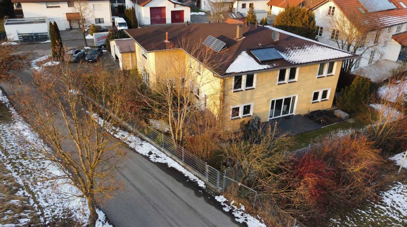 Unternehmeranwesen in Kaltenberg von oben